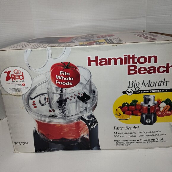 Hamilton Beach Big Mouth Food Processor 70573H -NEW OPEN BOX NO